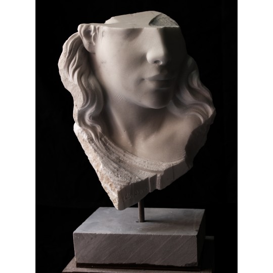 Volto in marmo statuario di Carrara